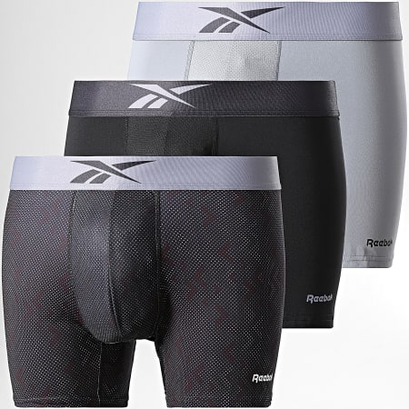 Reebok - Lot De 3 Boxers 15055 Noir Gris