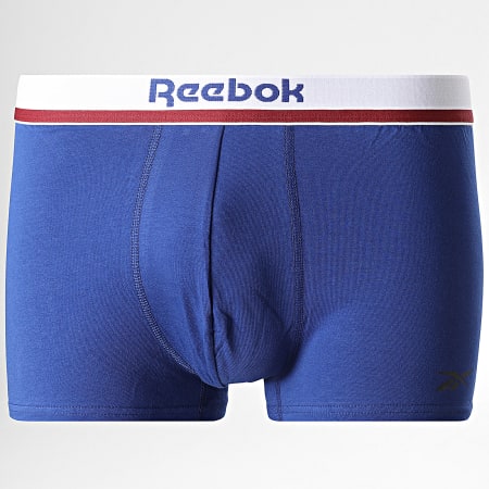 Reebok - Lot De 3 Boxers 15063 Blanc Gris Chiné Bleu Roi