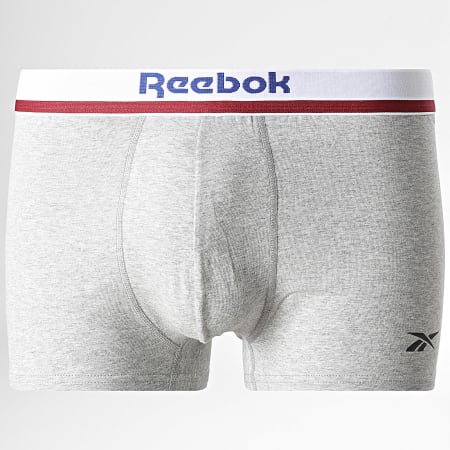 Reebok - Lot De 3 Boxers 15063 Blanc Gris Chiné Bleu Roi