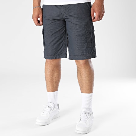 Teddy Smith - Sytro 3 Striped Cargo Shorts 10411562D Navy Blue