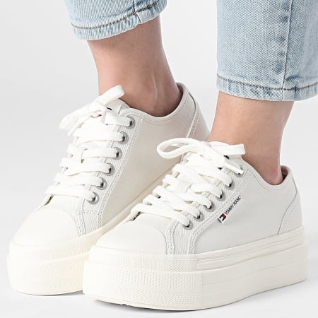 Tommy Jeans - Baskets Femme Foxing Flatform 2736 Ivory