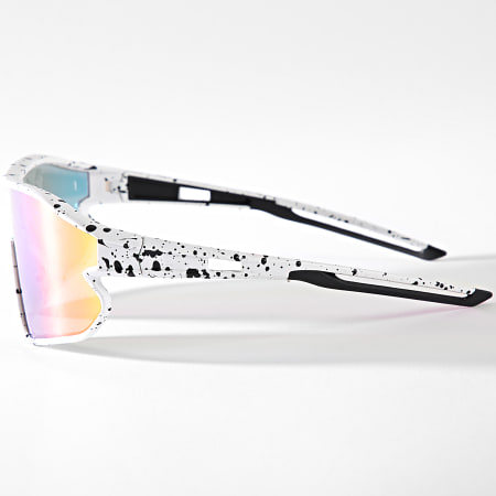 Classic Series - Lunettes De Soleil 388 Blanc Vert Violet Orange Iridescent