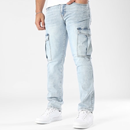 Classic Series - Pantalón Cargo Jean Slim 119 Azul Lavado