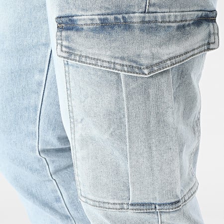 Classic Series - Pantalón Cargo Jean Slim 119 Azul Lavado