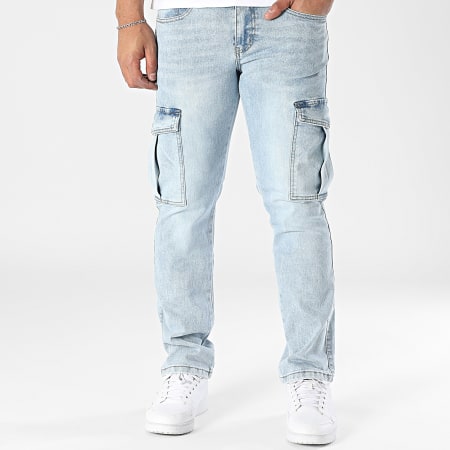 Classic Series - Pantalón Cargo Jean Slim 119 Azul Lavado