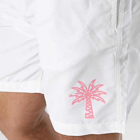Luxury Lovers - Short De Bain Palm LA Blanc Rose Clair