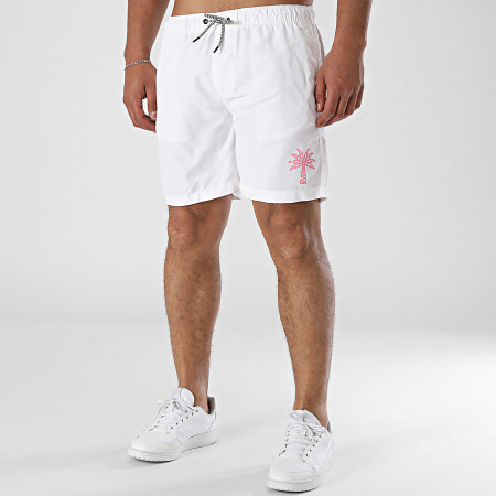 Luxury Lovers - Short De Bain Palm LA Blanc Rose Clair