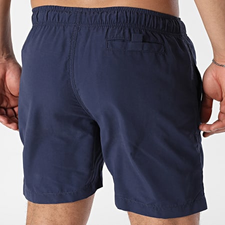 Luxury Lovers - Short De Bain Palm LA Bleu Marine Rose Fluo