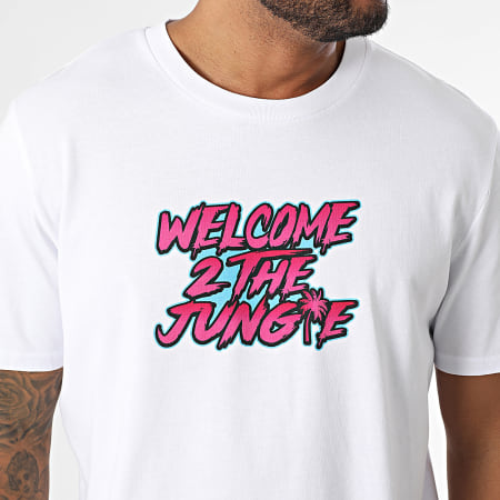 Mougli x La Jungle - Welcome 2 The Jungle Oversize Tee Shirt White Pink
