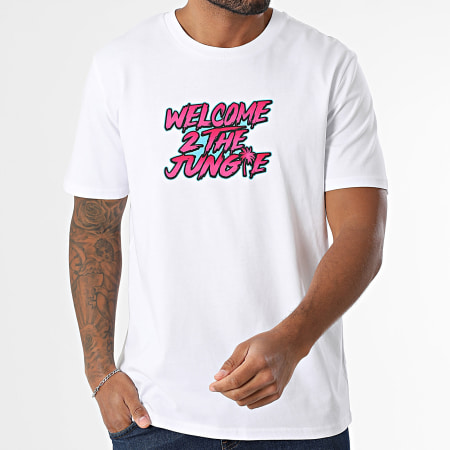 Mougli x La Jungle - Welcome 2 The Jungle Oversize Tee Shirt White Pink