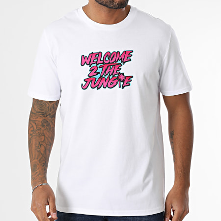 Mougli x La Jungle - Welcome 2 The Jungle Oversize Tee Shirt White Pink
