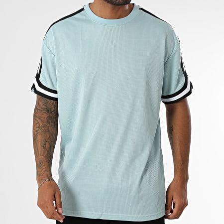 Urban Classics - Tee Shirt Mesh Oversize Large A Bandes TB2890 Bleu Clair