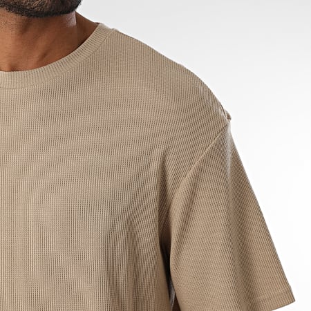 Urban Classics - Tee Shirt Oversize Large Waffle TB6676 Beige
