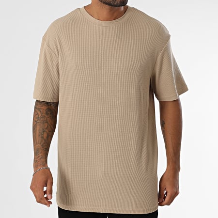 Urban Classics - Tee Shirt Oversize Large Waffle TB6676 Beige
