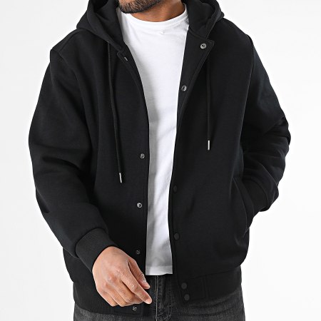 Urban Classics - Chaqueta Teddy Capucha TB7316 Negro