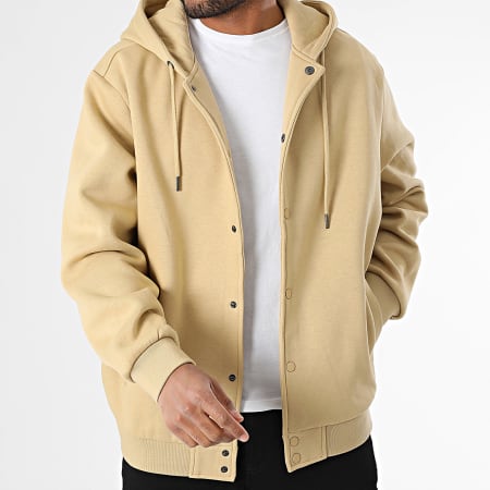 Urban Classics - Chaqueta Teddy con Capucha TB7316 Beige