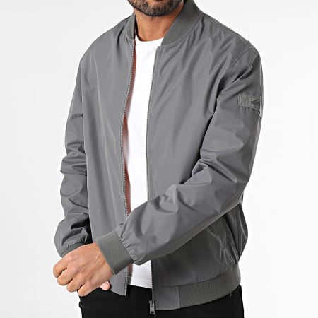 Jack And Jones - Veste Zippée Montana Gris Anthracite