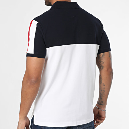 Tommy Hilfiger - Polo Manches Courtes Colorblock 8966 Blanc Bleu Marine