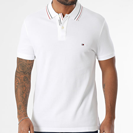 Tommy Hilfiger - Polo Manches Courtes Placket Interest 8459 Blanc