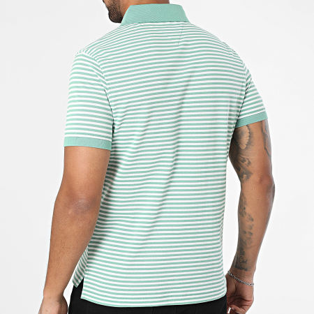 Tommy Hilfiger - Polo Manches Courtes Slim 1985 7771 Vert Blanc