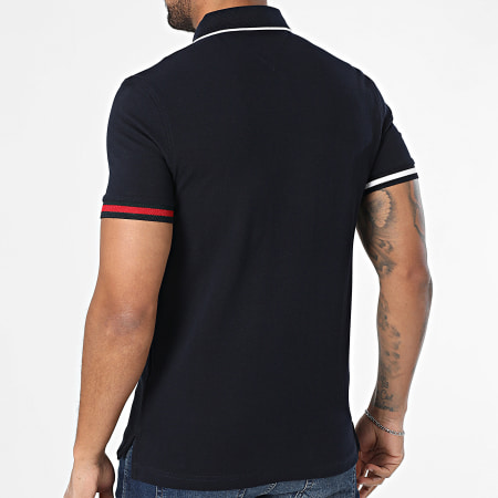 Tommy Hilfiger - Polo Manches Courtes Slim Flag Cuff 8458 Bleu Marine
