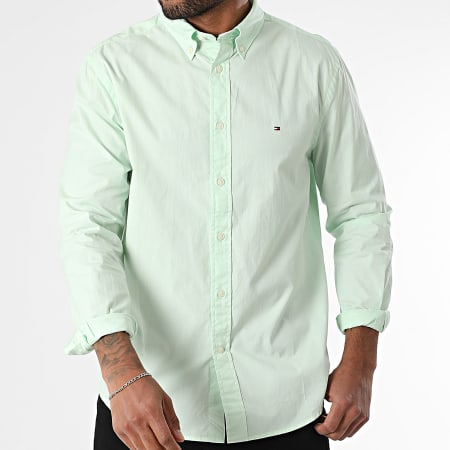 Tommy Hilfiger - Chemise Manches Longues Flex Poplin Solid 7550 Vert