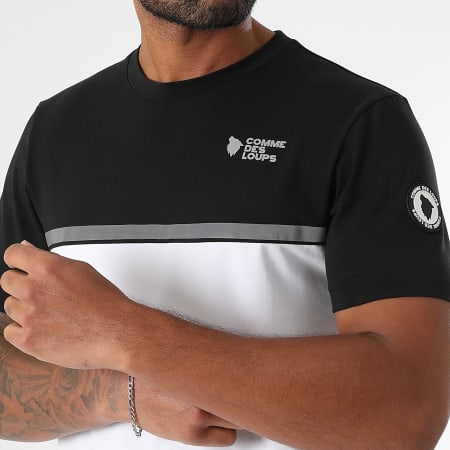 Comme Des Loups - Ensemble Tee Shirt Et Short Jogging Everest Noir Blanc