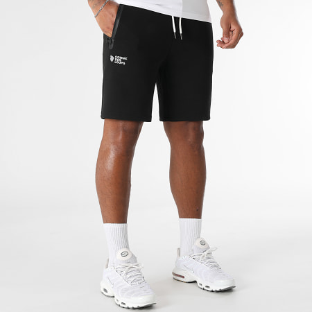 Comme Des Loups - Ensemble Tee Shirt Et Short Jogging Everest Noir Blanc