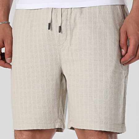 Only And Sons - Short Jogging Tel Linen Latham Beige Foncé
