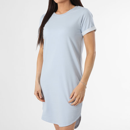 Only - Robe Tee Shirt Femme Ivy Bleu Clair