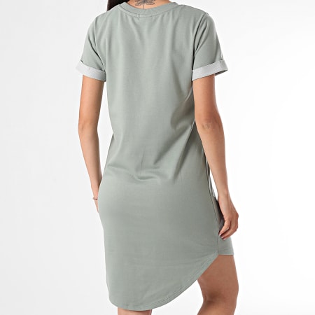 Only - Robe Tee Shirt Femme Ivy Vert Gris