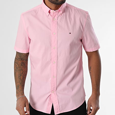 Tommy Hilfiger - Chemise Manches Courtes Flex Poplin Solid 7584 Rose