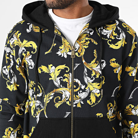 Barocco Outline 78GAI3Z1 Black Renaissance Zip Hoodie