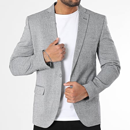 Mackten - Chaqueta Blazer 108 Gris Jaspeado