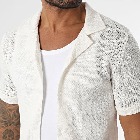 Mackten - Ensemble Chemise Manches Courtes Et Short Jogging En Mailles 563 Beige Clair