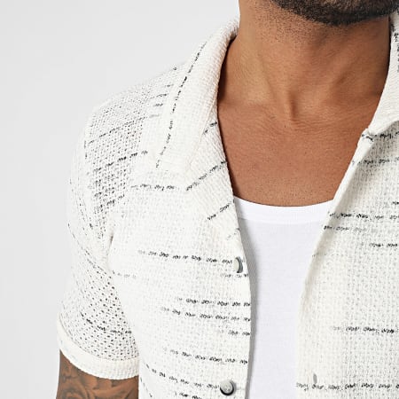 Mackten - Ensemble Chemise Manches Courtes Et Short Jogging En Mailles 559 Beige Clair Bleu Marine