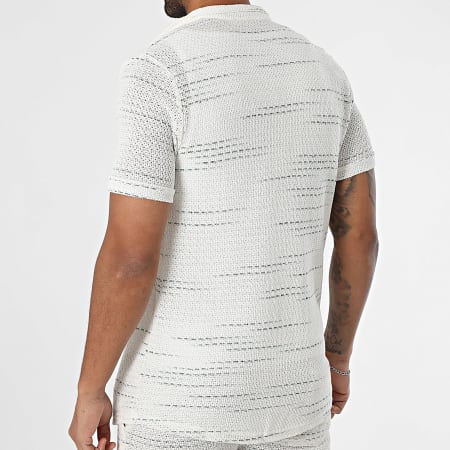 Mackten - Ensemble Chemise Manches Courtes Et Short Jogging En Mailles 559 Beige Clair Vert