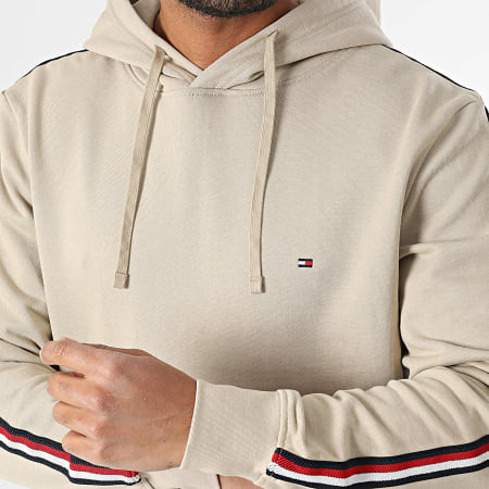 Tommy Hilfiger - Sweat Capuche A Bandes Global Stripe 8685 Beige
