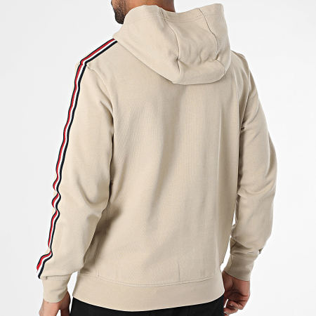 Tommy Hilfiger - Sweat Capuche A Bandes Global Stripe 8685 Beige