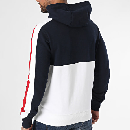 Tommy Hilfiger - Sweat Capuche Global Stripe Block 9969 Bleu Marine Blanc Rouge