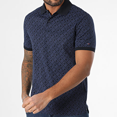 Tommy Hilfiger - Polo Manches Courtes Monogram 9218 Bleu Marine