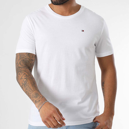 Tommy Hilfiger - Lot De 3 Tee Shirts Signature 3379 Noir Bleu Marine Blanc