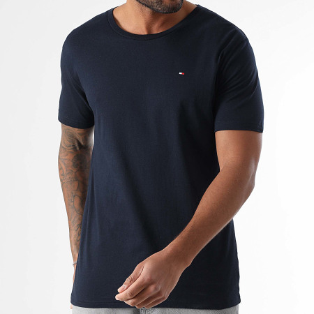 Tommy Hilfiger - Lot De 3 Tee Shirts Signature 3379 Noir Bleu Marine Blanc