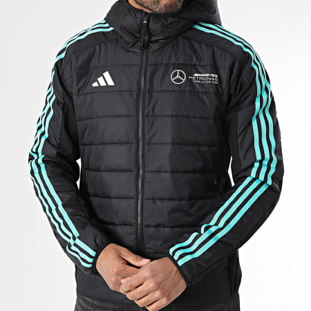 Adidas Sportswear - Doudoune Capuche A Bandes AMG Mercedes DNA JV5433 Noir
