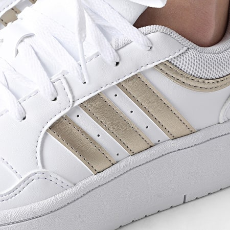 Adidas Sportswear - Baskets Femme Hoops 3.0 Bold W JI3457 Cloud White Cyber Metallic Aluminium