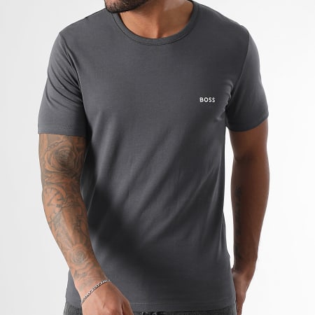 BOSS - Lot De 3 Tee Shirts 50532470 Gris Anthracite Vert Kaki Blanc