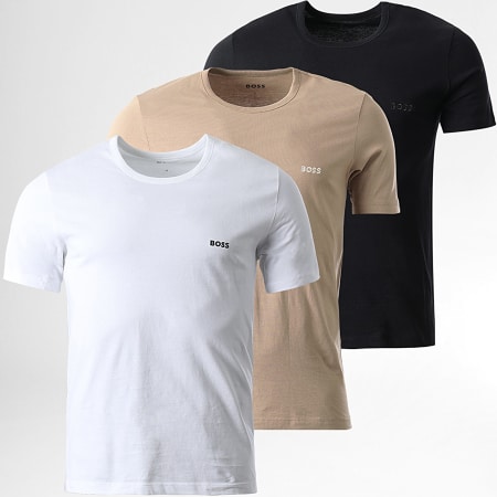 BOSS - Set van 3 T-shirts 50532468 Zwart Beige Wit