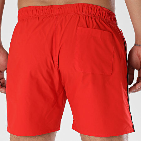 BOSS - Short De Bain A Bandes Iconic 50491594 Rouge