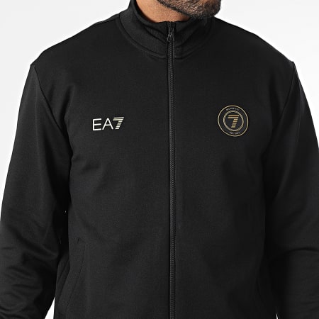 EA7 Emporio Armani - Ensemble Veste Zippée Et Pantalon Jogging 7M000554-AF135260 Noir Doré