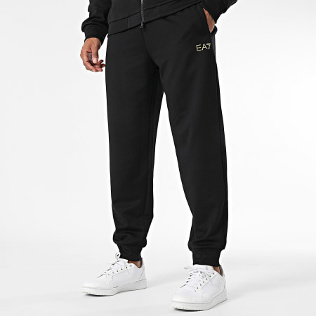 EA7 Emporio Armani - Ensemble Veste Zippée Et Pantalon Jogging 7M000554-AF135260 Noir Doré